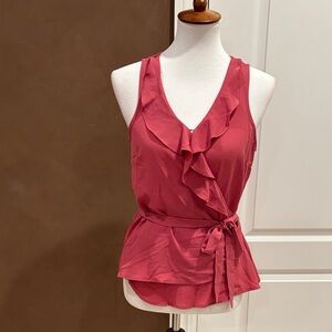 Vince Camuto Ruffled Sleeveless Top in Rose
